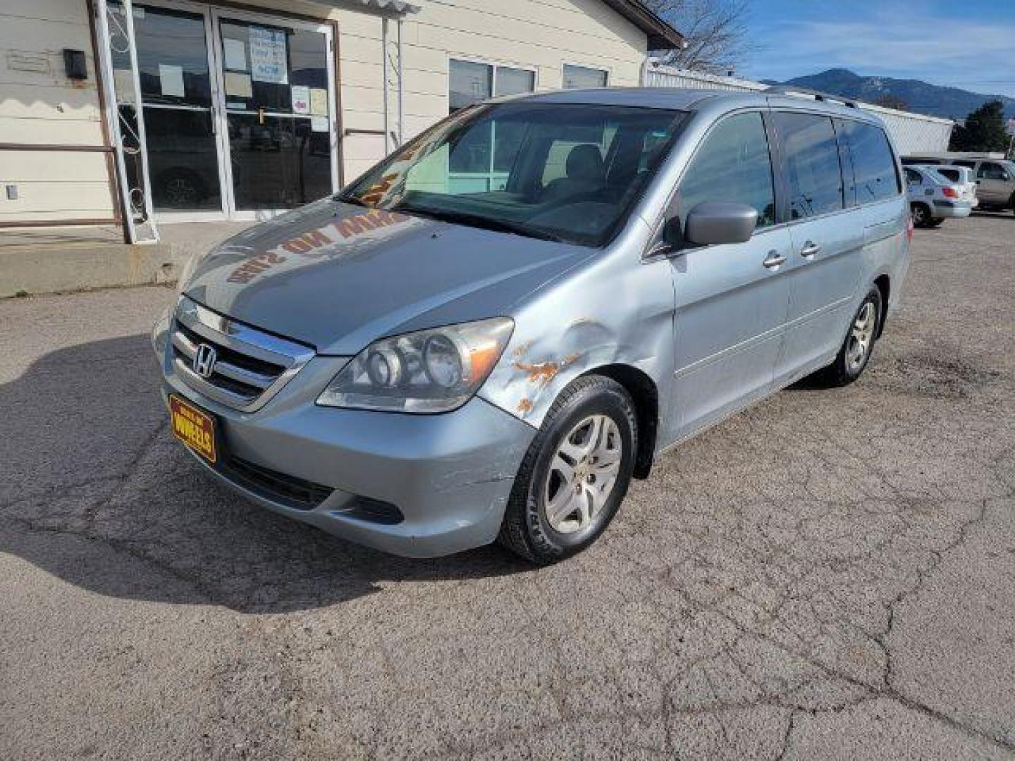 2007 Honda Odyssey EX-L w/ DVD (5FNRL38787B) with an 3.5L V6 SOHC 24V engine, 5-Speed Automatic transmission, located at 1800 West Broadway, Missoula, 59808, (406) 543-1986, 46.881348, -114.023628 - Photo#0