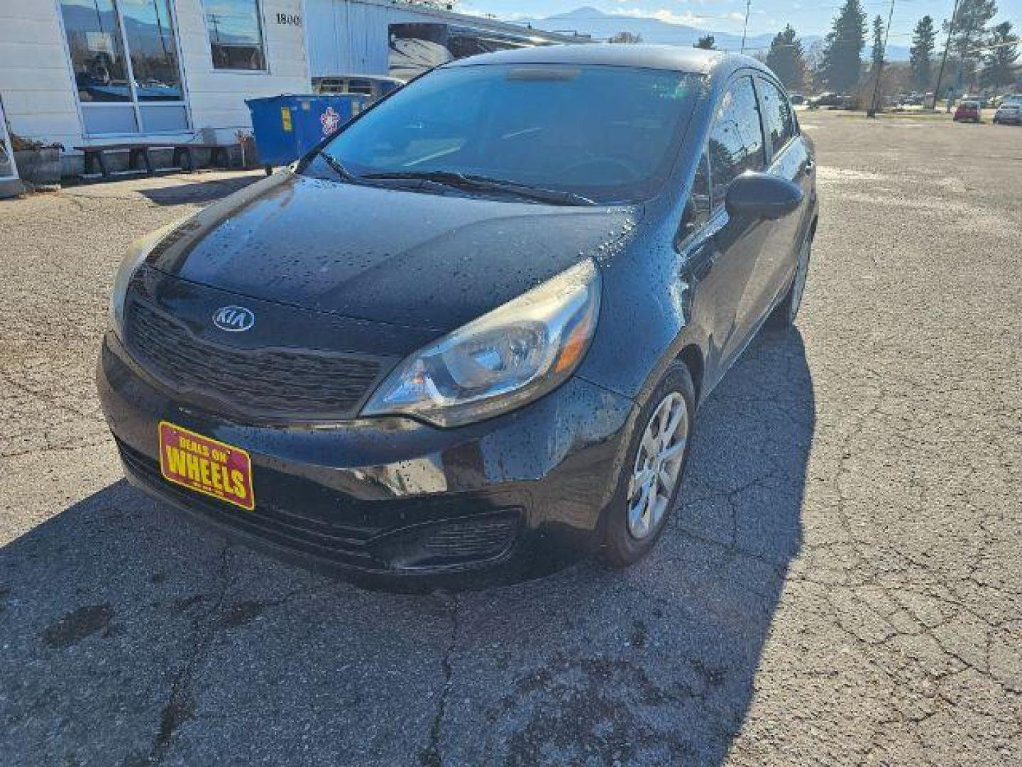 2014 Kia Rio LX (KNADM4A31E6) with an 1.6L L4 DOHC 16V engine, located at 1800 West Broadway, Missoula, 59808, (406) 543-1986, 46.881348, -114.023628 - Photo#0